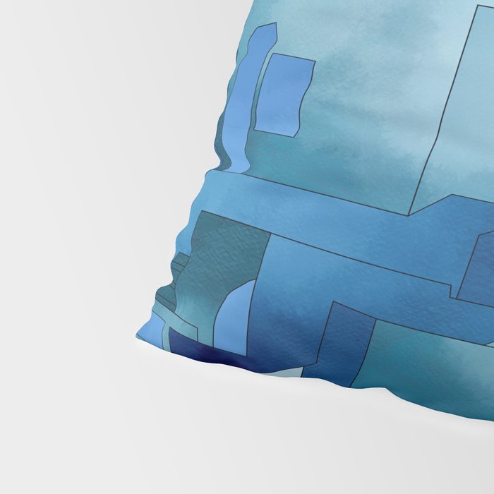 greece santorini abstract illustration Pillow Sham Gallery Image 4