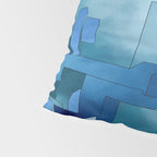 greece santorini abstract illustration Pillow Sham Gallery Image 4