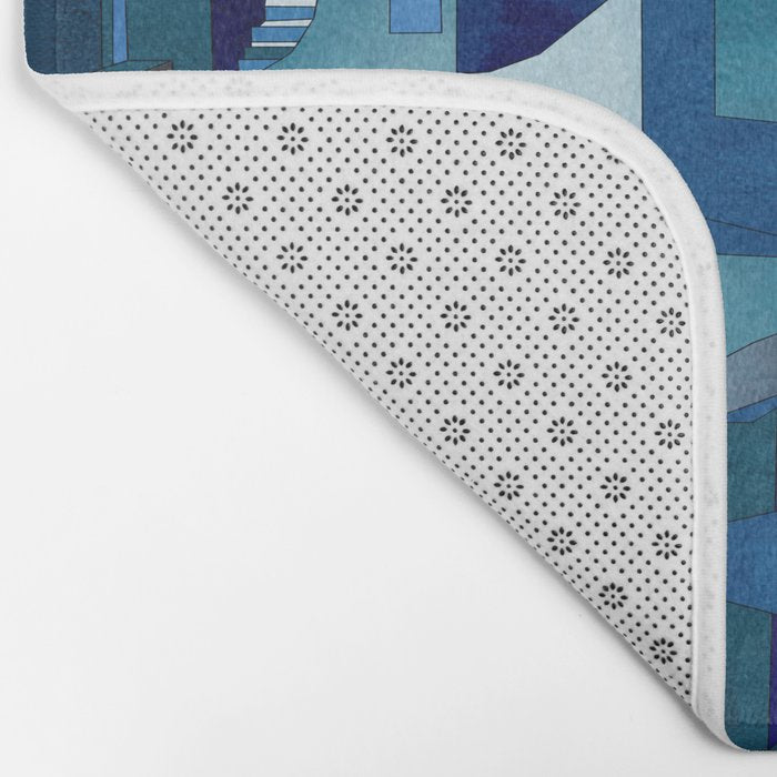 greece santorini abstract illustration Bath Mat Gallery Image 2
