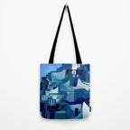 greece santorini abstract illustration Tote Bag Gallery Image 2