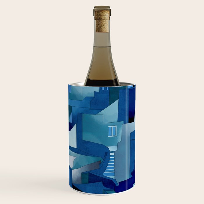 greece santorini abstract illustration Wine Chiller Gallery Image 1