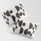 Black And White Bauhaus Abstract Pillow Sham Gallery Image 3
