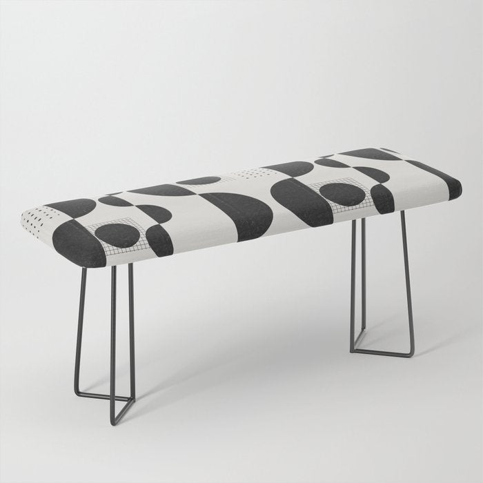 Black And White Bauhaus Abstract Bench Gallery Image 1