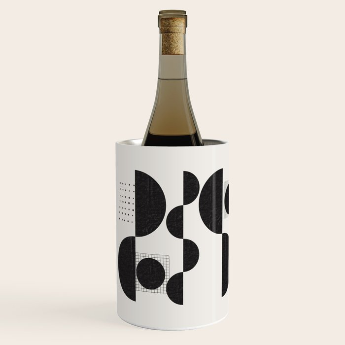 Black And White Bauhaus Abstract Wine Chiller Gallery Image 2