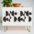 Black And White Bauhaus Abstract Credenza Gallery Image 1