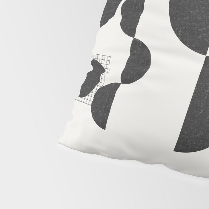 Black And White Bauhaus Abstract Pillow Sham Gallery Image 4
