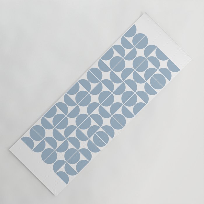 Mid Century Modern Geometric 04 Soft Blue Yoga Mat Gallery Image 1