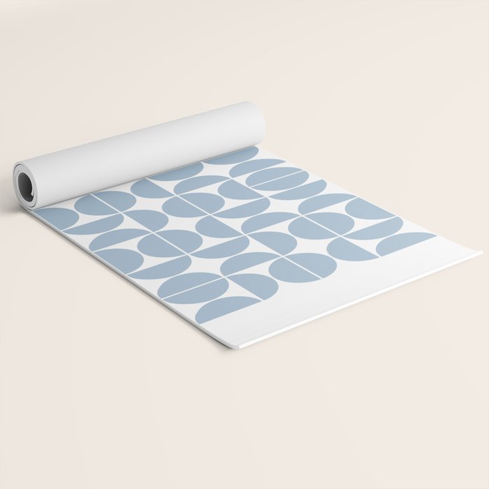 Mid Century Modern Geometric 04 Soft Blue Yoga Mat Gallery Image 2