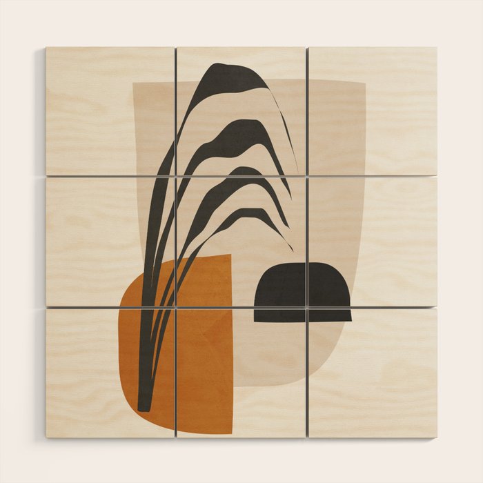 Abstract Shapes 3 Wood Wall Art Gallery Image 1