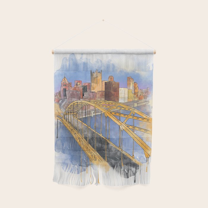 Pittsburgh Fort Pitt and Downtown Wall Hanging Gallery Image 1