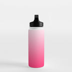 White and Warm Pink Gradient 045 Water Bottle Gallery Image 3