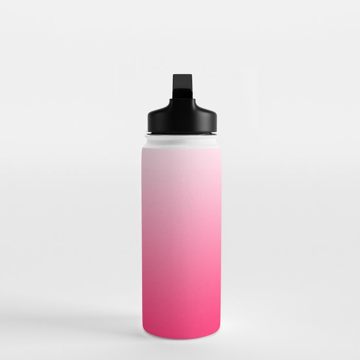 White and Warm Pink Gradient 045 Water Bottle Gallery Image 3