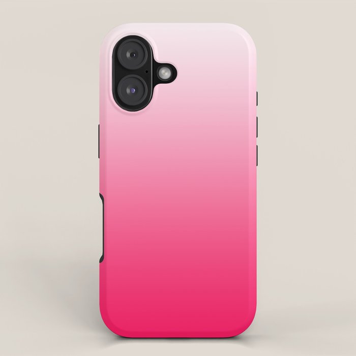 White and Warm Pink Gradient 045 iPhone Case Gallery Image 1