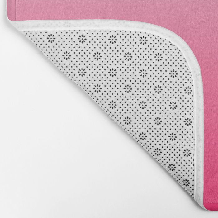 White and Warm Pink Gradient 045 Bath Mat Gallery Image 2