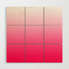 White and Warm Pink Gradient 045 Wood Wall Art Gallery Image 1