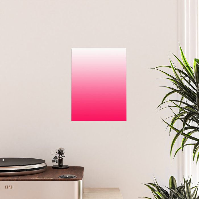 White and Warm Pink Gradient 045 Poster Gallery Image 2