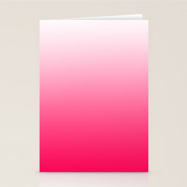 White and Warm Pink Gradient 045 Stationery Card Gallery Image 2
