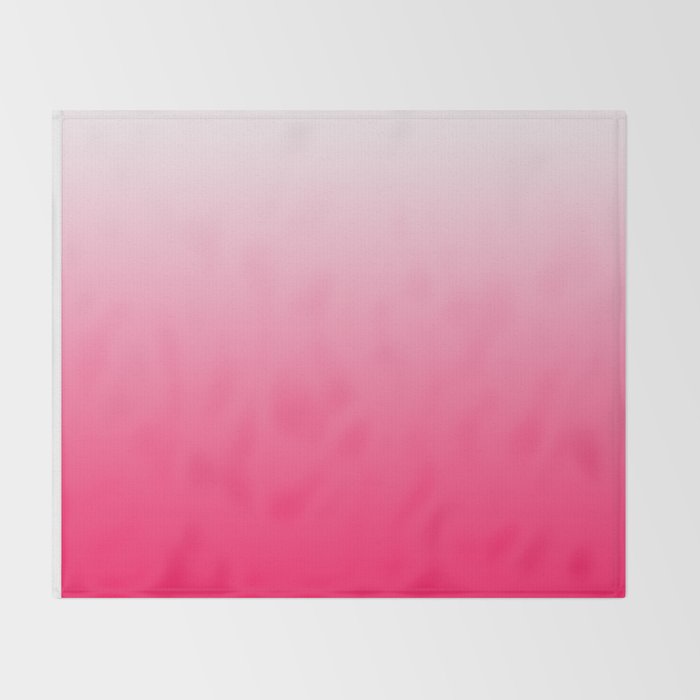 White and Warm Pink Gradient 045 Throw Blanket Gallery Image 2