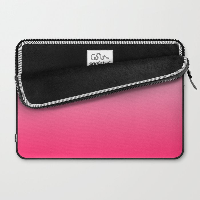 White and Warm Pink Gradient 045 Laptop Sleeve Gallery Image 2