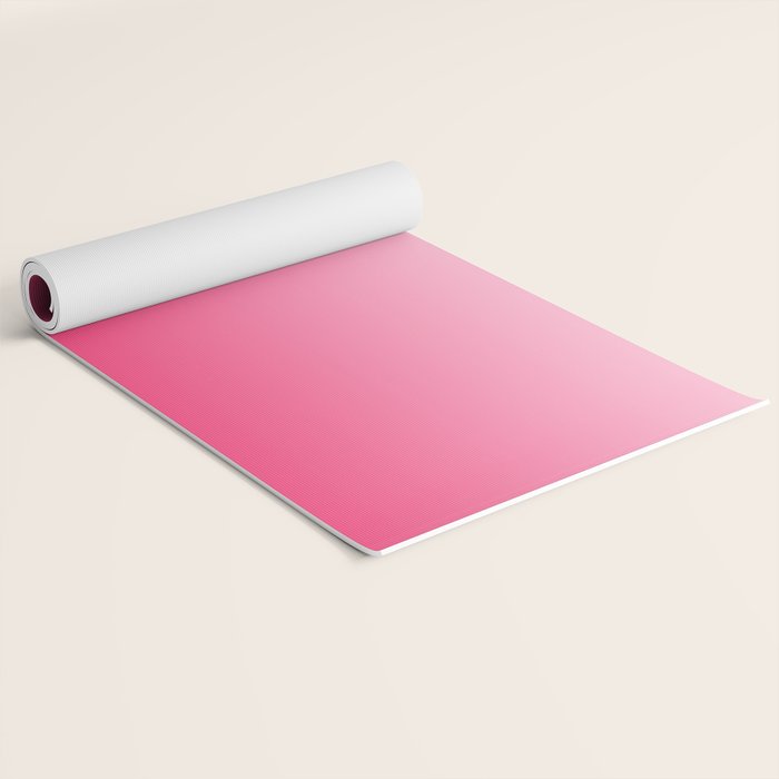 White and Warm Pink Gradient 045 Yoga Mat Gallery Image 2