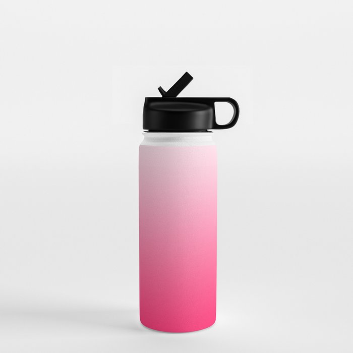 White and Warm Pink Gradient 045 Water Bottle Gallery Image 1