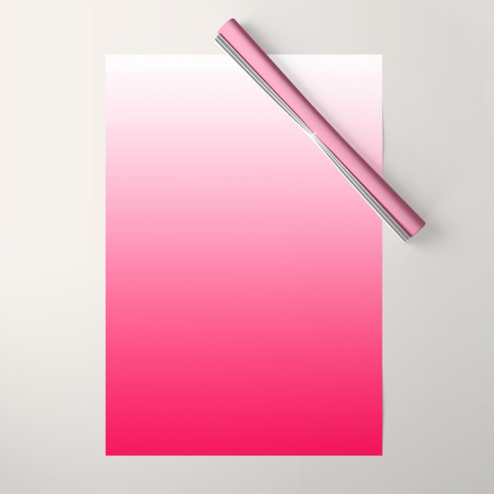 White and Warm Pink Gradient 045 Wrapping Paper Gallery Image 1