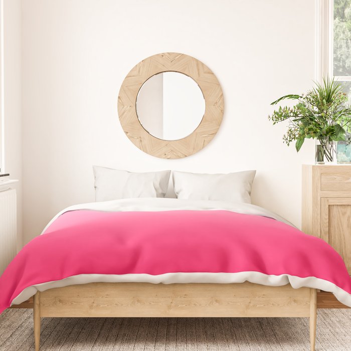 White and Warm Pink Gradient 045 Duvet Cover Gallery Image 3