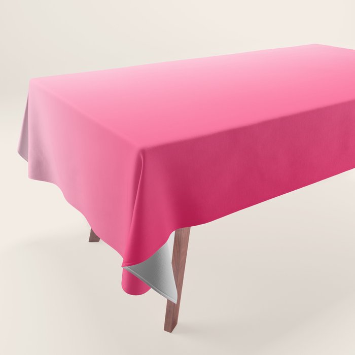 White and Warm Pink Gradient 045 Tablecloth Gallery Image 1