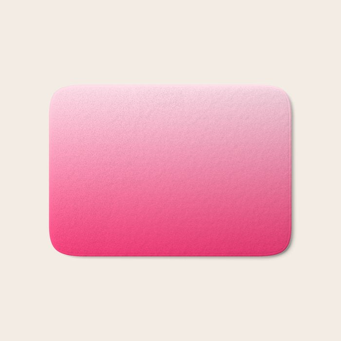 White and Warm Pink Gradient 045 Bath Mat Gallery Image 1