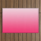 White and Warm Pink Gradient 045 Outdoor Rug Gallery Image 1