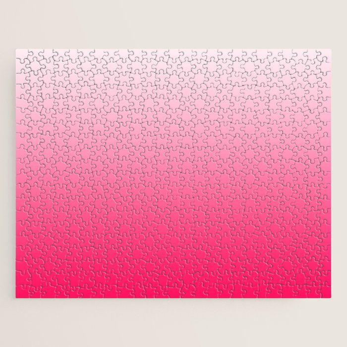 White and Warm Pink Gradient 045 Jigsaw Puzzle Gallery Image 1