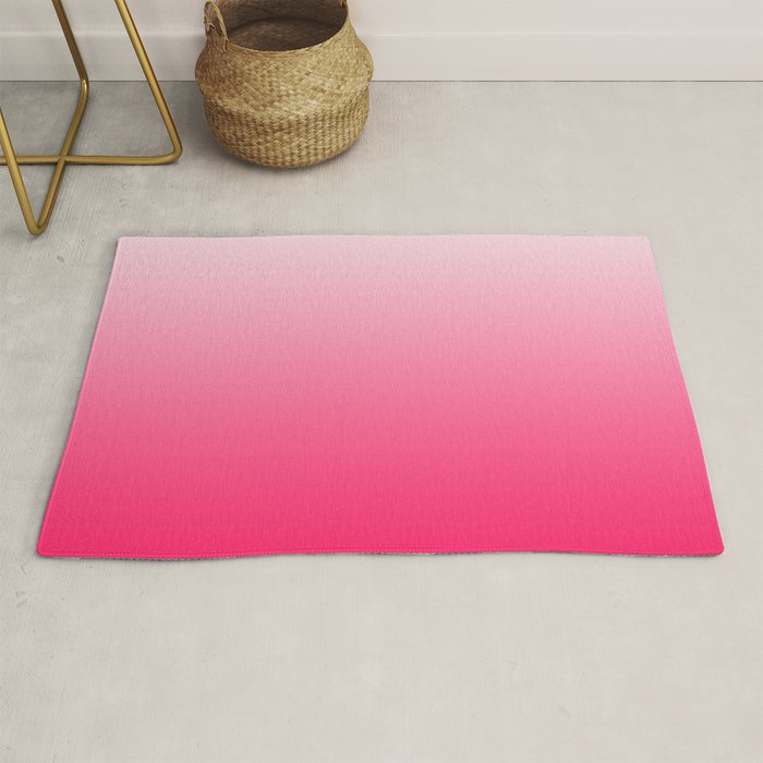 White and Warm Pink Gradient 045 Rug Gallery Image 1