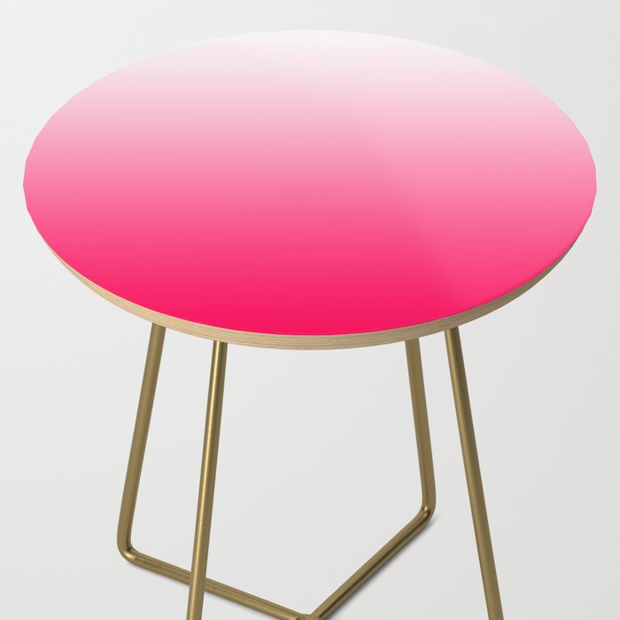 White and Warm Pink Gradient 045 Side Table Gallery Image 2