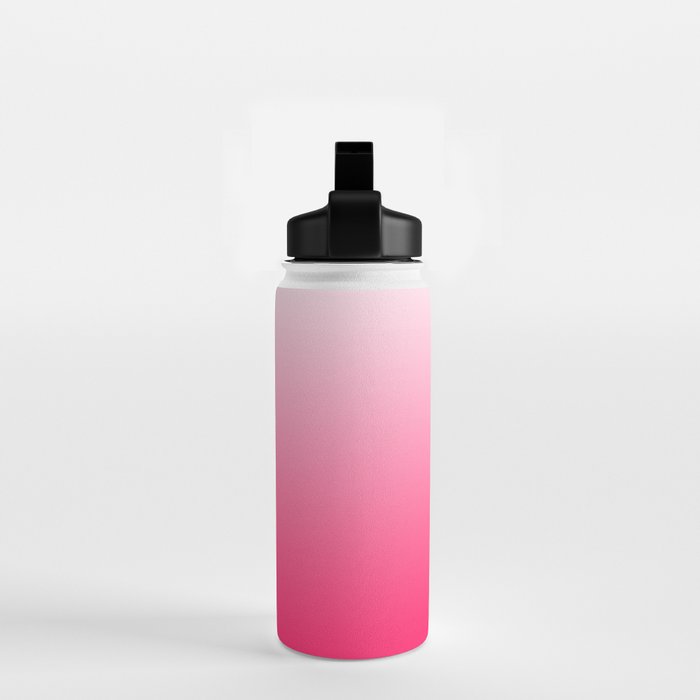 White and Warm Pink Gradient 045 Water Bottle Gallery Image 2