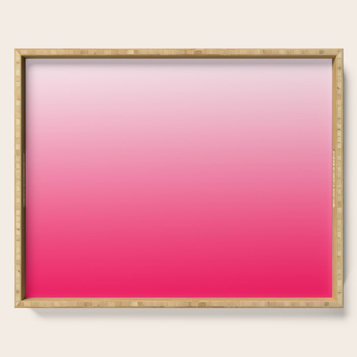 White and Warm Pink Gradient 045 Serving Tray Gallery Image 1