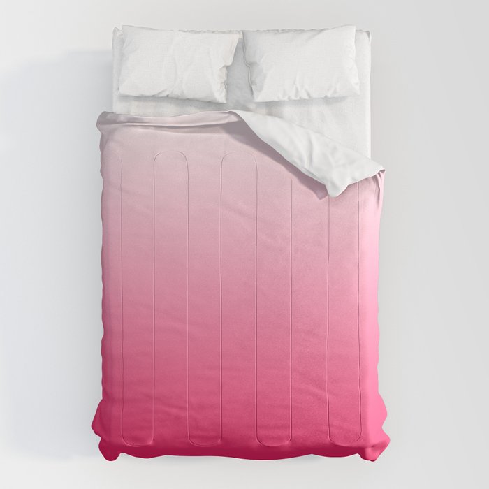 White and Warm Pink Gradient 045 Comforter Gallery Image 6