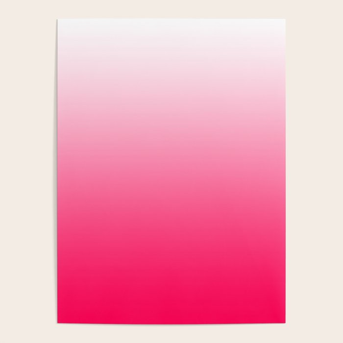 White and Warm Pink Gradient 045 Poster Gallery Image 1