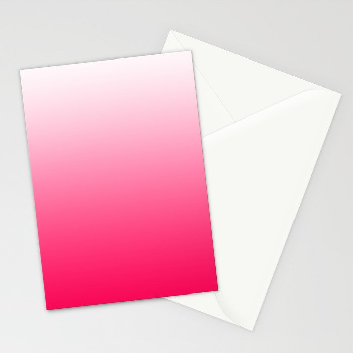 White and Warm Pink Gradient 045 Stationery Card Gallery Image 2