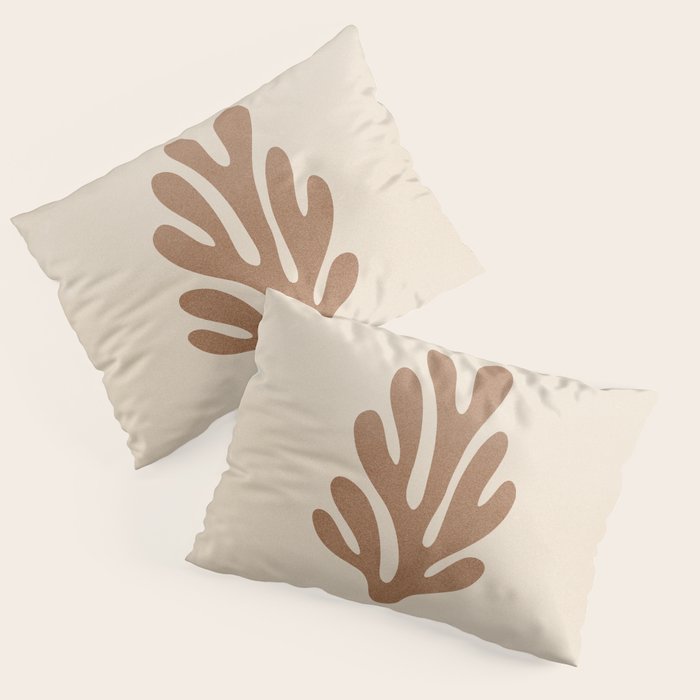 Coral Leaf: Matisse Taupe Brown Edition Pillow Sham Gallery Image 1