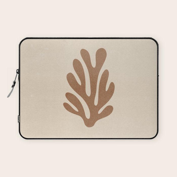 Coral Leaf: Matisse Taupe Brown Edition Laptop Sleeve Gallery Image 1