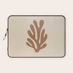 Coral Leaf: Matisse Taupe Brown Edition Laptop Sleeve Gallery Image 1