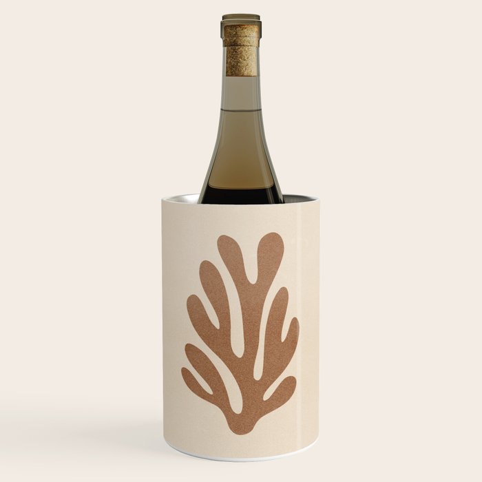 Coral Leaf: Matisse Taupe Brown Edition Wine Chiller Gallery Image 1