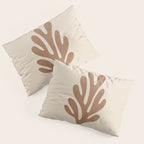Coral Leaf: Matisse Taupe Brown Edition Pillow Sham Gallery Image 3