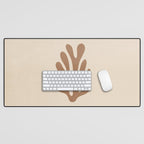 Coral Leaf: Matisse Taupe Brown Edition Desk Mat Gallery Image 1