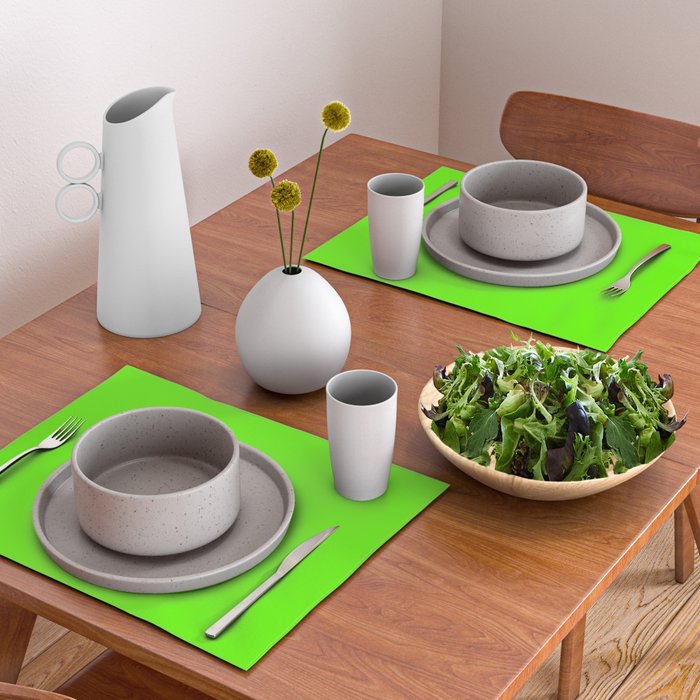fluorescent neon green Placemat Gallery Image 2