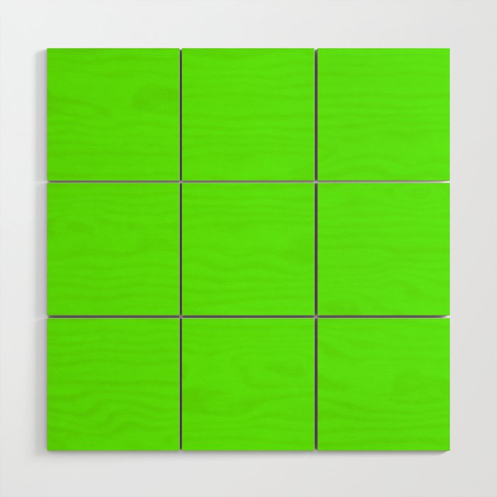 fluorescent neon green Wood Wall Art Gallery Image 1