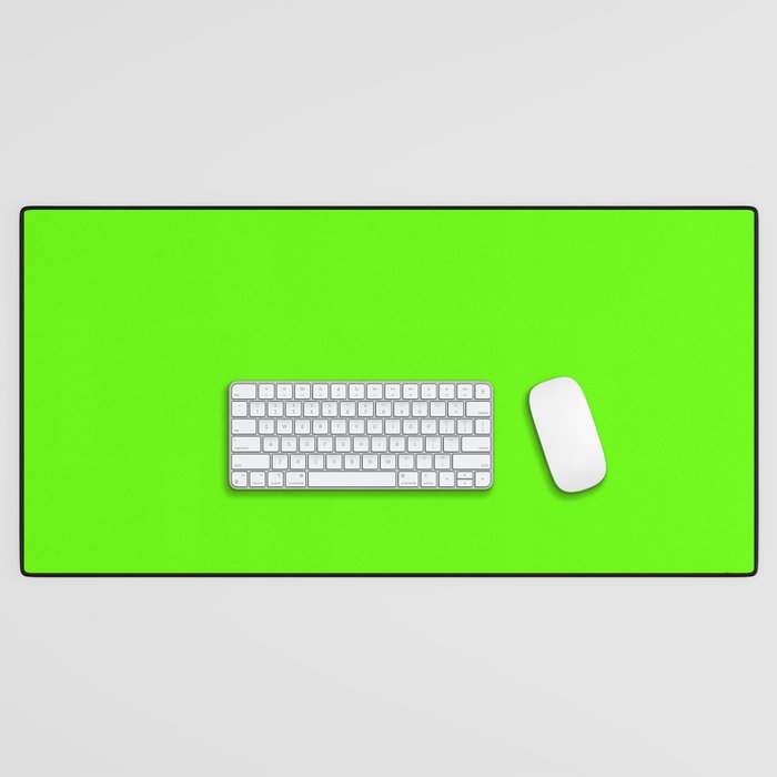 fluorescent neon green Desk Mat Gallery Image 1