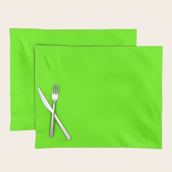 fluorescent neon green Placemat Gallery Image 1