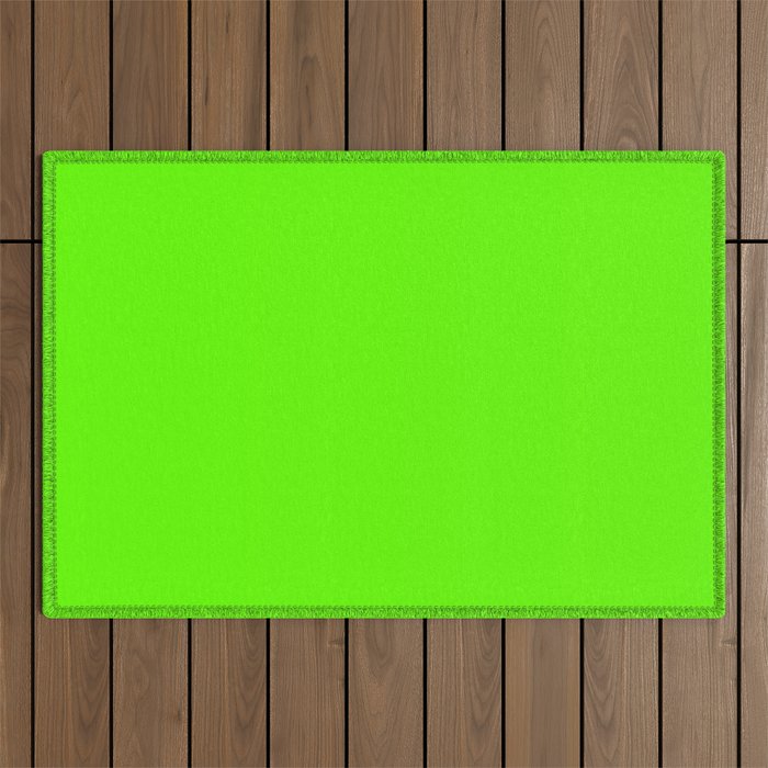 fluorescent neon green Outdoor Rug Gallery Image 1