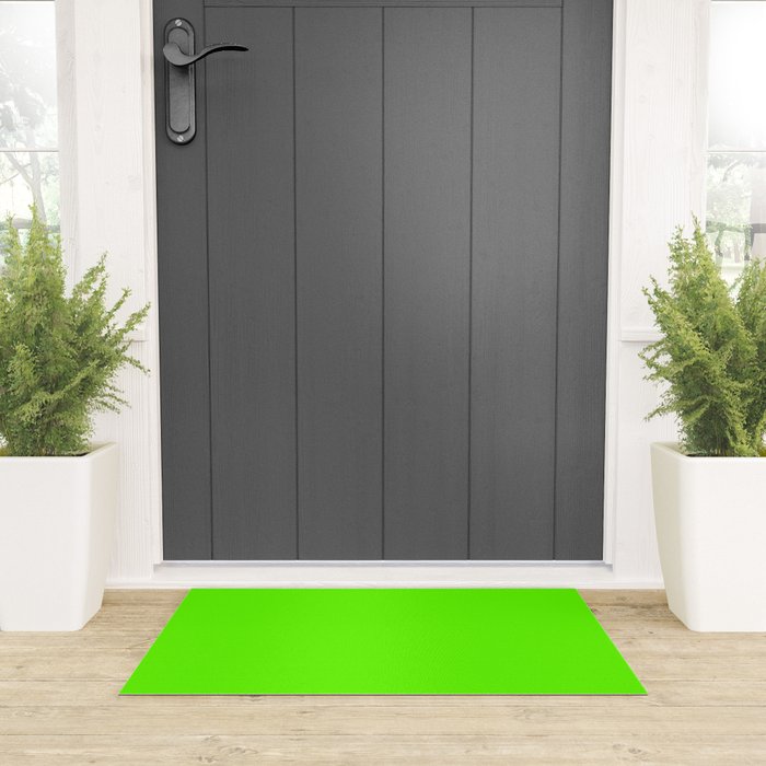 fluorescent neon green Welcome Mat Gallery Image 3